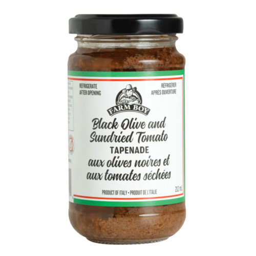 Farm Boy Tapenade Black Olive & Sundried Tomato 212 ml