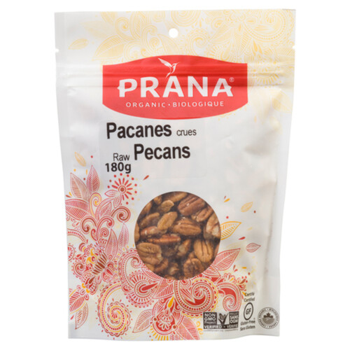 Prana Organic Raw Pecans Halves 180 g