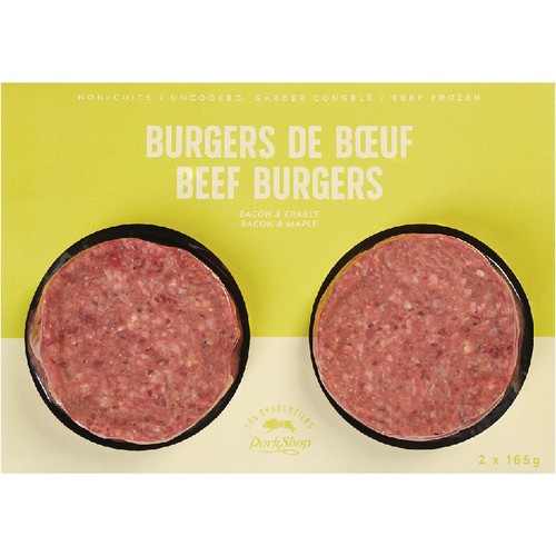 Pork Shop Frozen Beef Burger Maple & Bacon 330 g