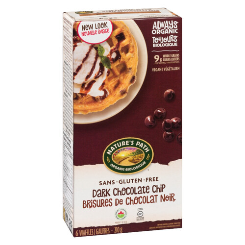 Nature's Path Gluten-Free Frozen Waffles Dark Chocolate Chip 210 g