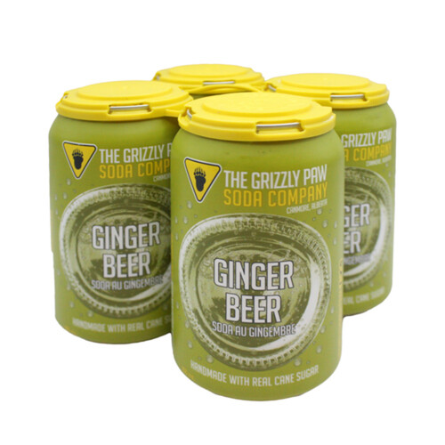 The Grizzly Paw Soda Company Ginger Beer 4 x 341 ml (cans)