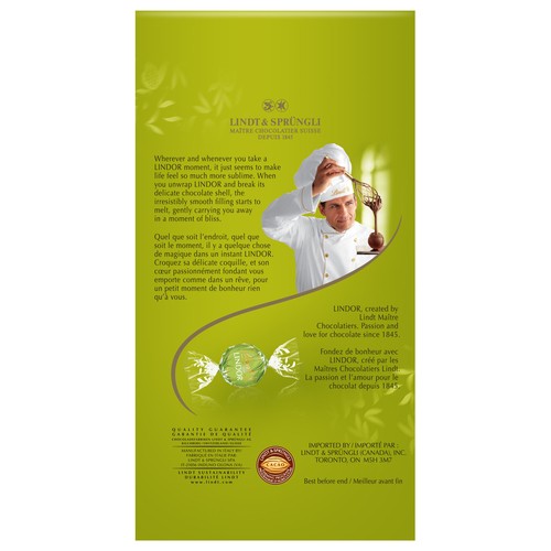 Lindt Lindor Truffles Milk Chocolate Smooth Pistachio Bag 150 g