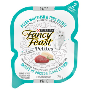 Fancy Feast Petites Wet Cat Food Pate Ocean Whitefish & Tuna Entrée 79.4 g