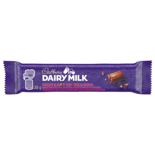 Cadbury Dairy Milk Chocolate Bar Fruit & Nut Raisins & Almonds 38 g