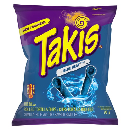 Takis Rolled Tortilla Chips Blue Heat Extreme 80 g