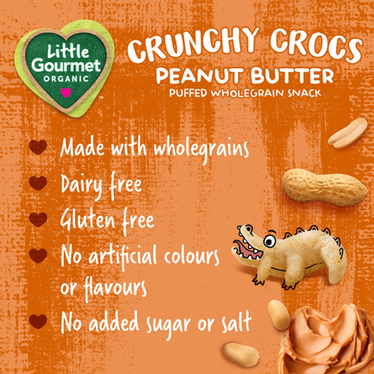 Crocks Snack Little Gourmet Organic Crunchy Crocs Puffed Wholegrain Toddler Snack ...