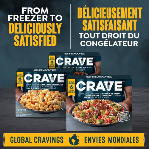 Crave Frozen Sweet & Savoury Teriyaki Beef Steak On Rice 300 g