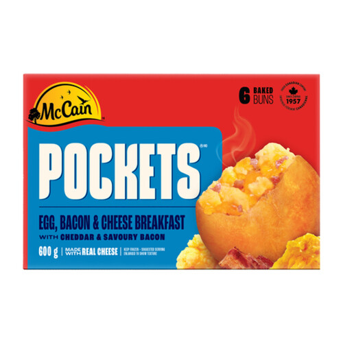 McCain Frozen Breakfast Pockets Egg Bacon And Cheese 6 x 100 g