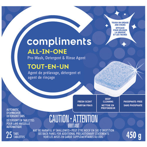 Compliments Automatic Dishwasher Detergent Tabs 25 EA