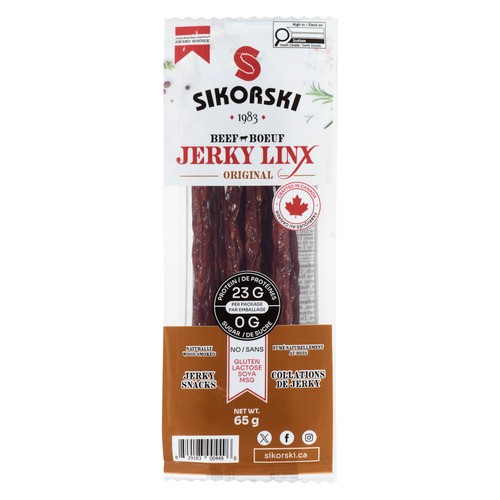 Sikorski Jerky LinX Jerky Snacks Beef Original 65 g
