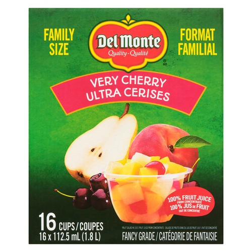Del Monte Fruit Salad Very Cherry Fruit In Juice 16 x 112 ml