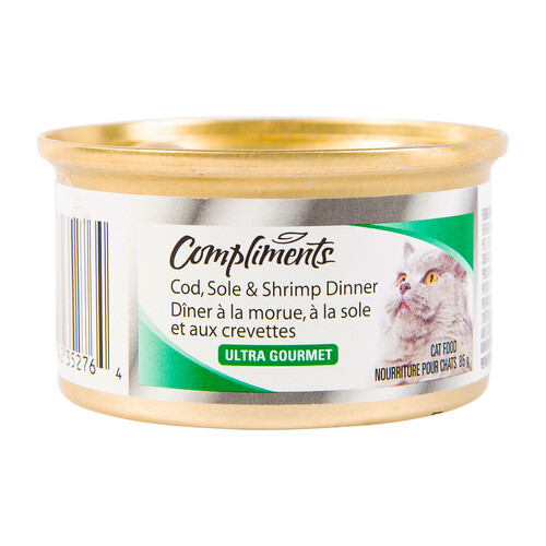 Compliments Wet Cat Food Ultra Gourmet Cod Sole Shrimp 85 g