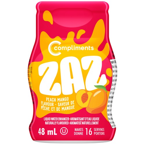 Compliments ZAZ Liquid Water Enhancer Peach Mango 48 ml