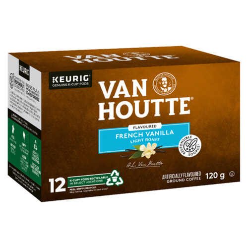 Van Houtte Coffee Pods French Vanilla Light Roast 12 K-Cups 120 g