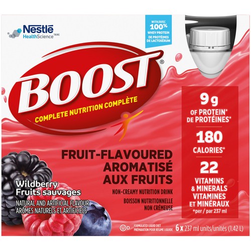 Nestle Boost Non-Creamy Nutrition Beverage Wildberry Fruit 237 ml