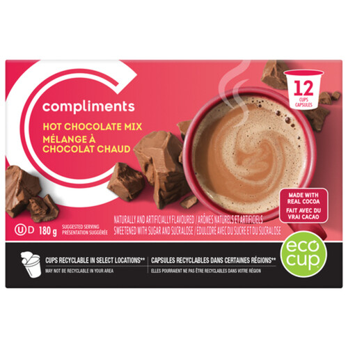 Compliments Hot Chocolate Mix Cups 12 Count