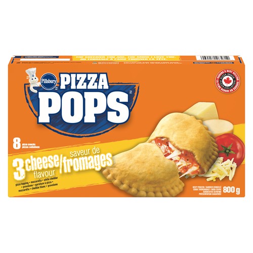 Pillsbury Frozen Pizza Pops Three Cheese 800 g