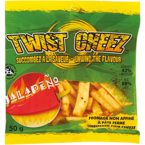 Twist Cheez Jalapeño Firm Unripened Cheese 50 g