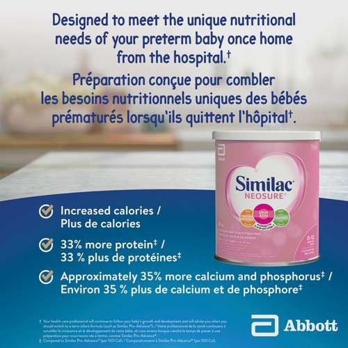 Similac Neosure Milk Based Baby Formula for Premature Babies Powder 363 g