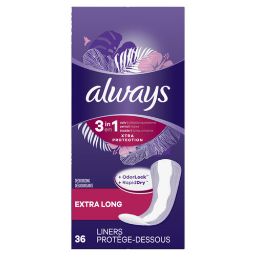 Always Panty Liners Extra Long 36 Liners