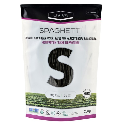 Liviva Organic Spaghetti Pasta Black Bean 200 g