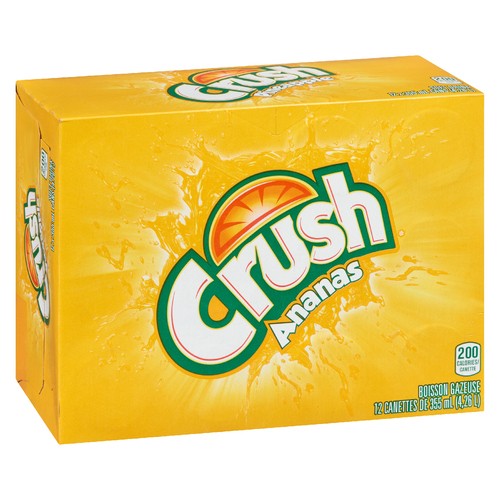 Crush Soft Drink Pineapple 12 x 355 ml (cans)
