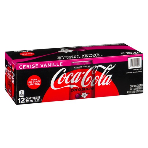 Coca-Cola Zero Sugar Cherry Vanilla 12 x 355 ml (cans)