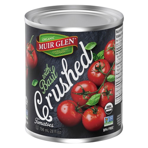 Muir Glen Organic Crushed Tomatoes With Basil 796 ml