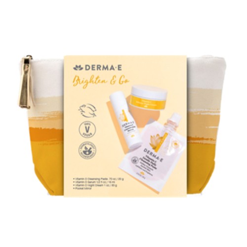 Derma E Skin Products Vitamin C & Go Cosmetic Gold Bag 1 EA