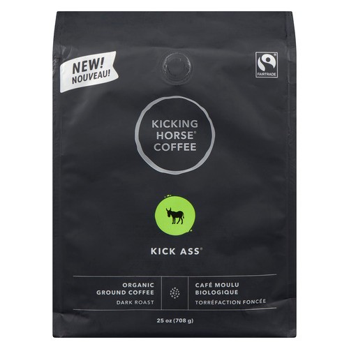 Kicking Horse Coffee Organic Ground Coffee Kick Ass Dark Roast 708 g