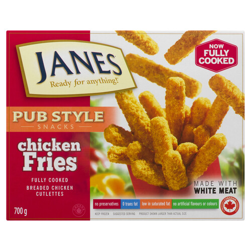 Janes Fully Cooked Pub Style Frozen Chicken Fries 700 g