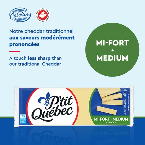 P'tit Québec Cheese Medium Cheddar 400 g