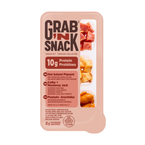 Grab'N Snack Snack Kit Hot Genoa Salami And Cheese 45 g