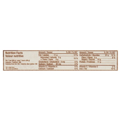 GoMacro Vegan Gluten-Free Protein Bar Peanut Butter Chocolate Chip 12 x 69 g