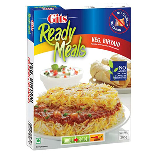 Gits Ready Meals Vegetable Biryani 265 g