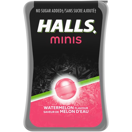 Halls Minis Sugar-Free Cough Drops Watermelon 24 Count