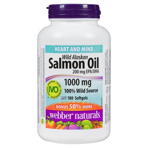 Webber Naturals Alaskan Salmon Oil 180 Softgel Capsules