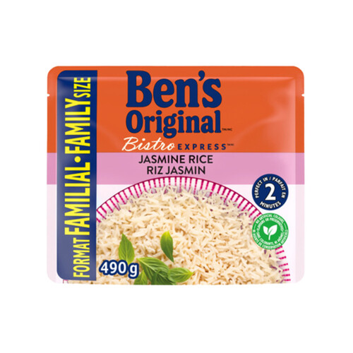 Ben's Original Bistro Express Side Dish Jasmine Rice Family Size 490 g