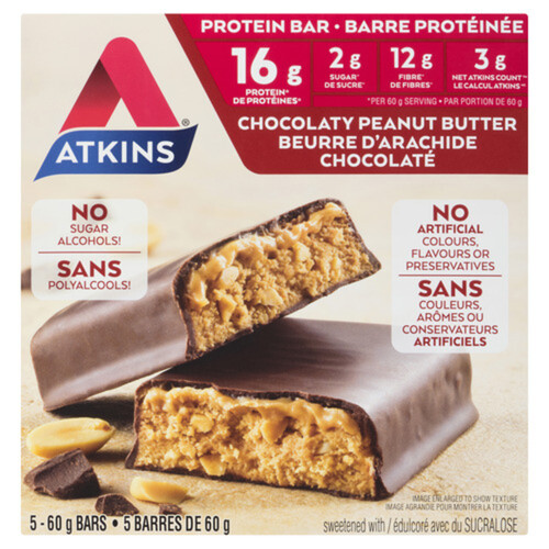 Atkins Protein Bar Chocolate Peanut Butter 5 x 60 g