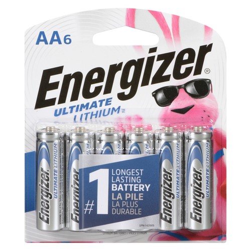 Energizer Ultimate Lithium Batteries AA 6 EA