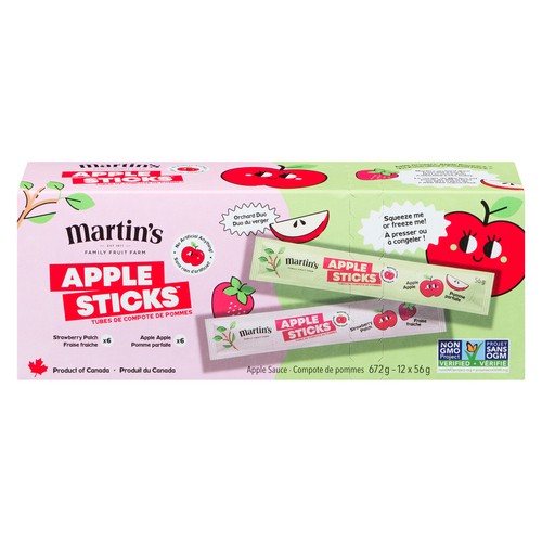 Martin's Apple Sticks Apple Sauce Orchard Duo 12 x 56 g 