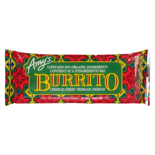 Amy's Kitchen Burrito Bean & Rice Cheddar Cheese 170 g (frozen)
