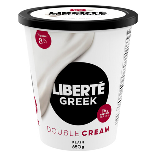 Liberté Greek 8% Yogurt Double Cream Plain 650 g