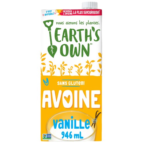 Earth's Own Boisson à l’avoine vanille sans gluten 946 ml