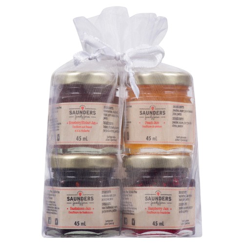 Saunders Family Farms Gift Bag Jams/Marmalades 4 ea