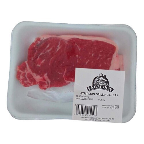 Farm Boy Grilling Steak Striploin