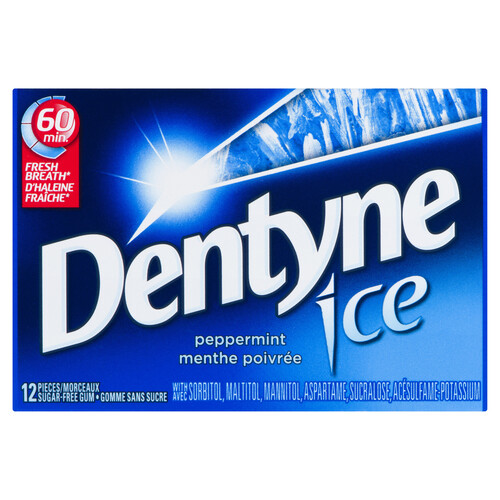 Dentyne Ice Sugar-Free Gum Peppermint 12 Pieces EA