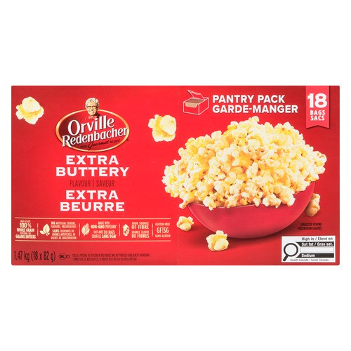 Orville Redenbacher Popcorn Extra Buttery 18 Pack 1.47 kg