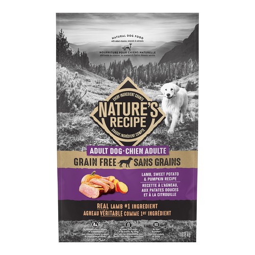 Nature's Recipe Grain-Free Adult Dry Dog Food Lamb 10.8 kg