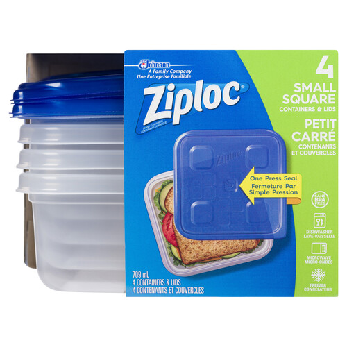 Ziploc Containers Small Square 4 EA
